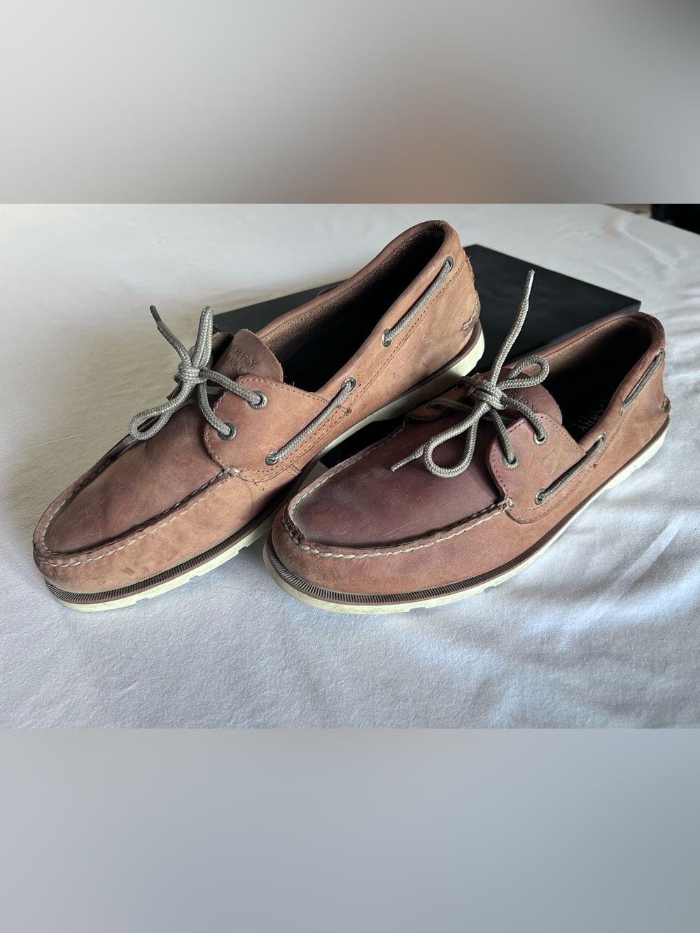 Sperry Top-Sider Men’s Brown Leather Boat Shoes Size 13M